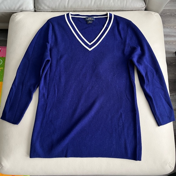 NWOT - Brooks Brothers Women’s 100% Merino Wool 3/4 Sleeve Sweater - Size XL - Picture 2 of 4